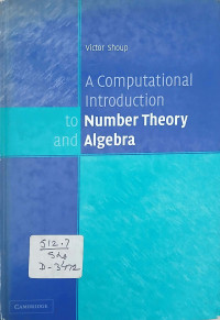 Image of A Computational Introduction to Number Theory and Algebra