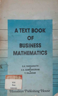 Image of A TEXTBOOK OF BUSINESS MATHEMATICS