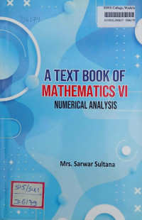 Image of A Textbook of Mathematics VI  Numerical Analysis