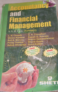 Image of Accountancy and Financial Management S.Y.B.Com Voliume -I