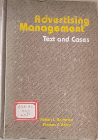 Image of Advertising Management Text And Cases