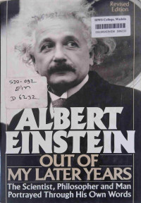 Image of Albert Einstein Out OF My Later Years