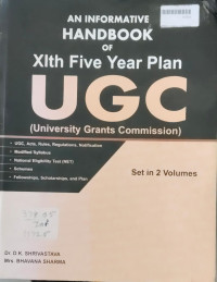 Image of An Informative Handbook Of XIth Five Year Plan UGC - Volume 1 - 2