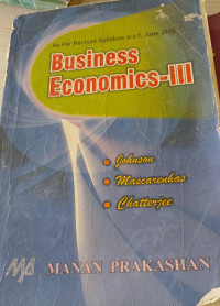 Image of Business Economics-III T.Y.B.Com