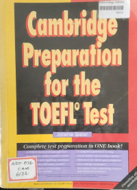 Image of Cambridge Preparation For The TOEFL Test
