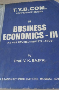 Image of Confidence Series In Business Economics-III