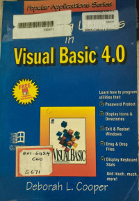 Image of Developing Utilities In Visual Basics 4.0