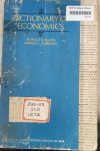 Image of Dictionary Of Economics