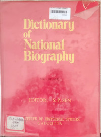 Image of Dictionary Of National Biography - Vol 3
