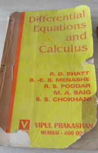 Image of Differential Equations and Calculus F.Y.B.Sc. Maths-I