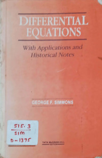 Image of Differential Equations  with Applications and historical Notes