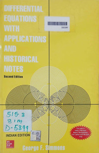 Image of Differential Equations With Applications And Historical Notes