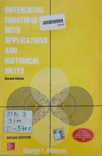 Image of Differential Equations With Applications And Historical Notes