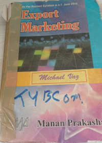 Image of Export Marketing : T.Y.B.Com.