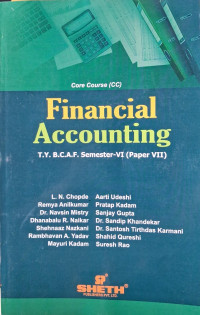 Image of Financial Accounting TYBCAF Semester VI Paper VII