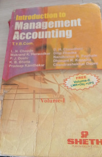 Image of Introduction to Management Accounting T.Y.B.Com Volume-I