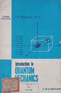 Image of Introduction to quantum mechanics
