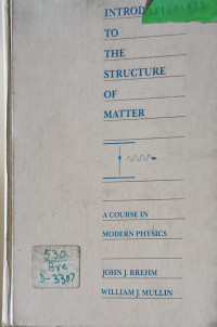 Image of Introduction To The Structure Of Matter