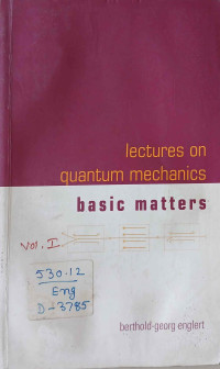 Image of Lectures On quantum Mechanics Basic Matters volume 1
