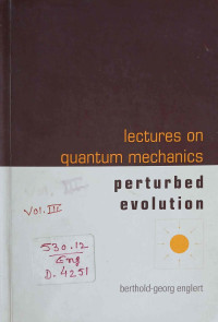 Image of Lectures On quantum Mechanics Perturbed evolution  volume 3