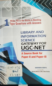 Image of Library And Information Science Gateway For UGC - NET - Volume 1