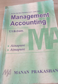Image of Management Accounting : T.Y. B.Com