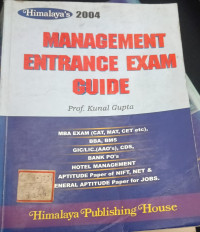 Image of Management Entrance Exam Guide