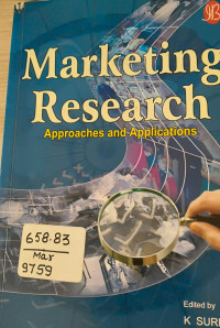 Image of Marketing Research - Approaches And Applications