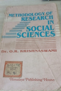 Image of Methodology Of Research In Social Sciences