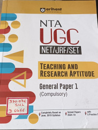 Image of NTA UGC NET/JRF/SET Teaching and Researh Aptitude