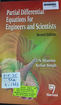 Image of Partial Differential Equation For Engineers And Scientists