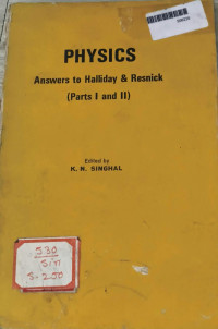 Image of Physics Answers To Halliday & Resnick (Part I and II)