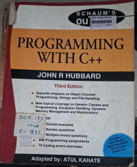 Image of Schaum's Outline of Theory and Problems of Programming with C++