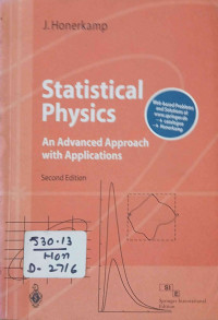 Image of Statistical physics : an advanced approach with applications web