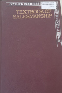 Image of Textbook Of Salesmanship (Grolier Business Library) Volume-9