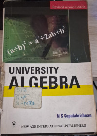 Image of University Algebra