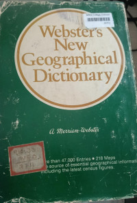 Image of Websters New Geographical Dictionary